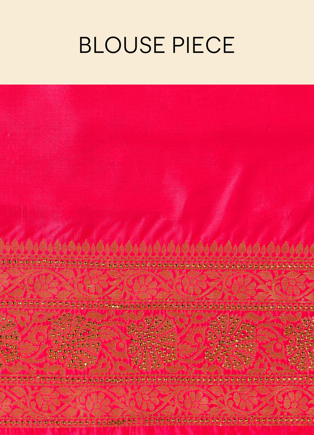 Fuchsia Pink Floral Patterned Saree image number 5